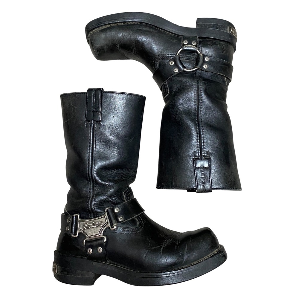 Vintage Harley-Davidson Black Engineer Boots